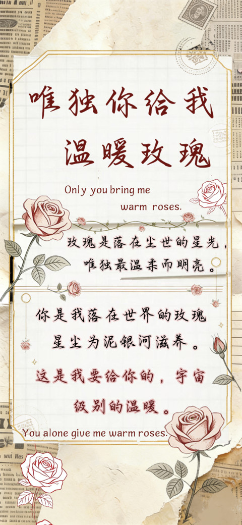 唯独你给我温暖玫瑰 preview