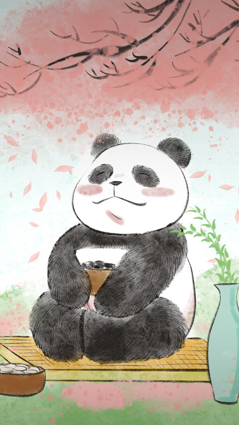Spring light coincides with panda frolicking 1 preview