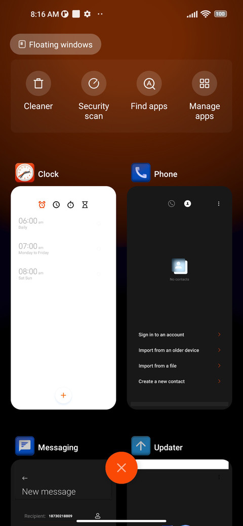 Dark Orangness miui theme