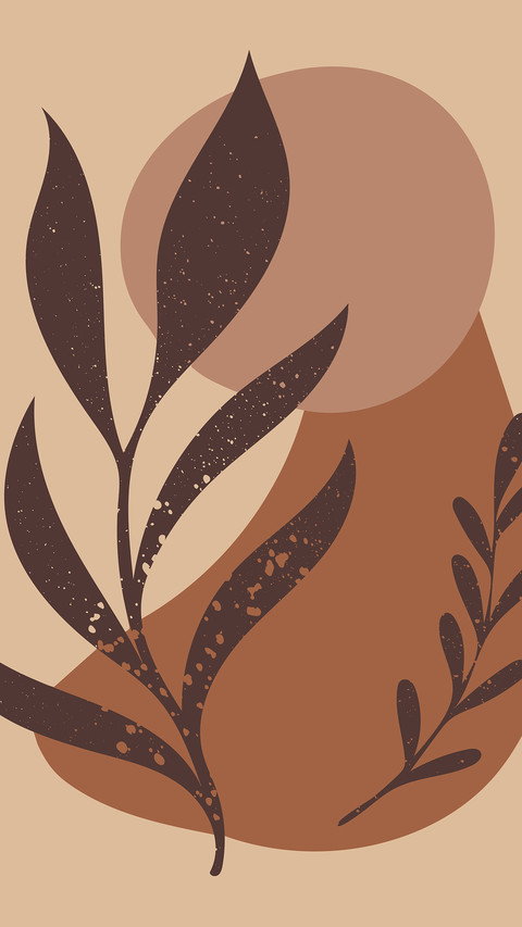 Abstract plant painting preview