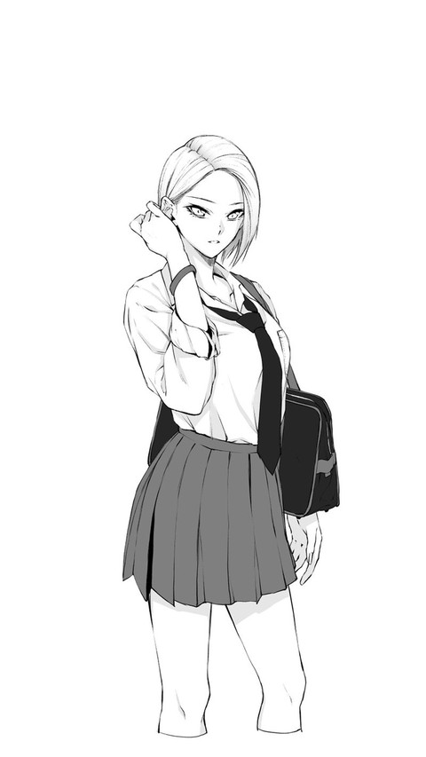 二次元美少女素描 preview