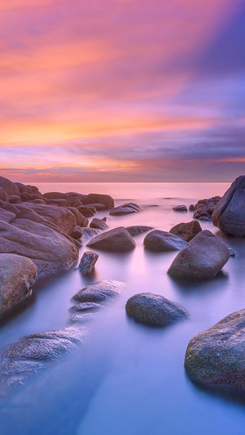 Beautiful seascape of Thailand during sunset preview