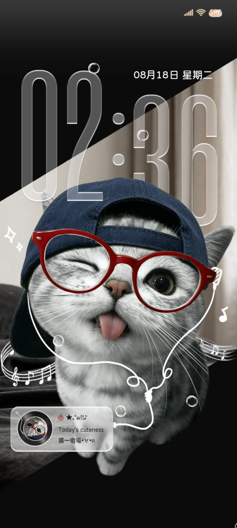 氛围涂鸦耳机小猫 preview