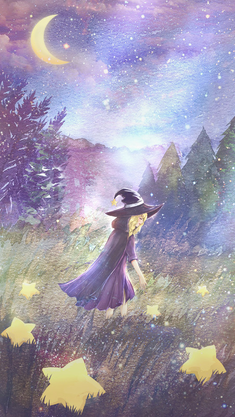 Girl Dressed As A Wizard Walking in The Forest preview