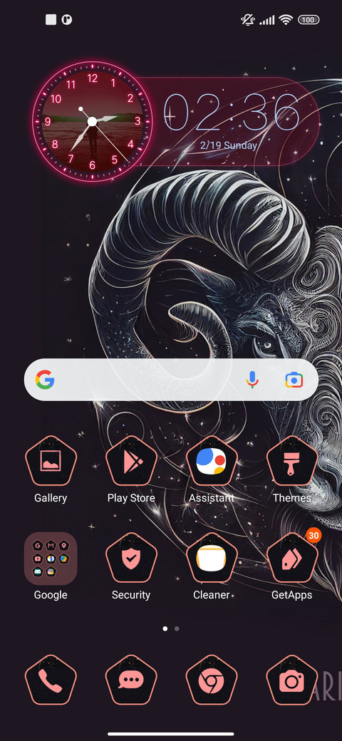 Zodiac aries miui theme