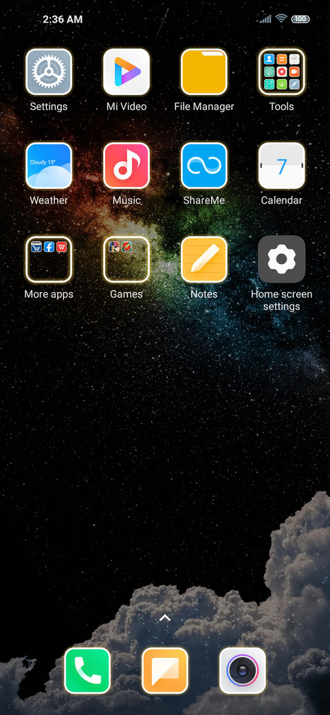 Nebula sky miui theme