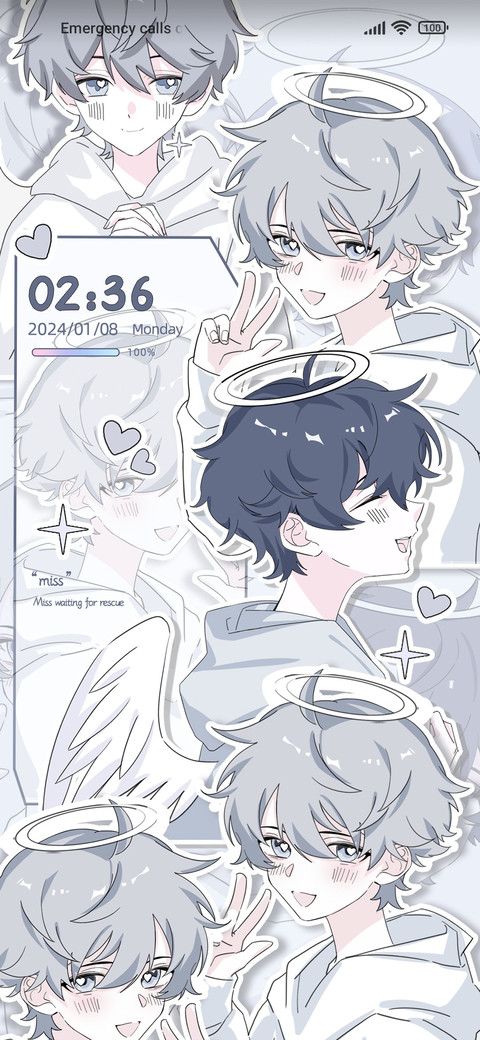 Blue sticker preview