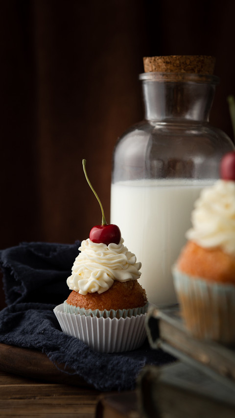 A vertical shot of milk in a jar preview