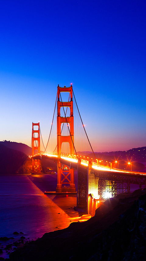 Beautiful view of san francisco golden gate bridge at preview