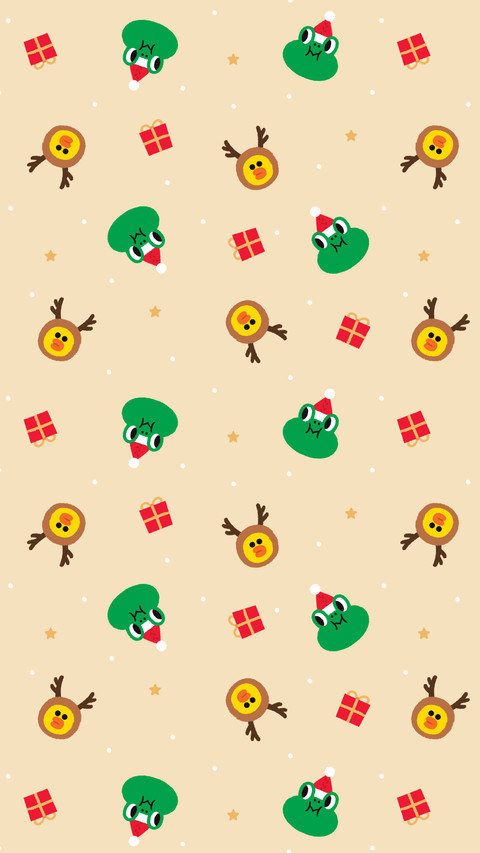 line friends 圣诞壁纸 preview