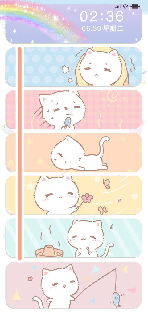 可爱猫咪电量温度计 preview