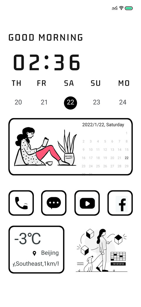 Black and white preview