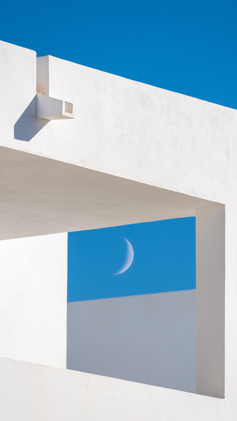 Modern minimalist architecture under the blue sky preview