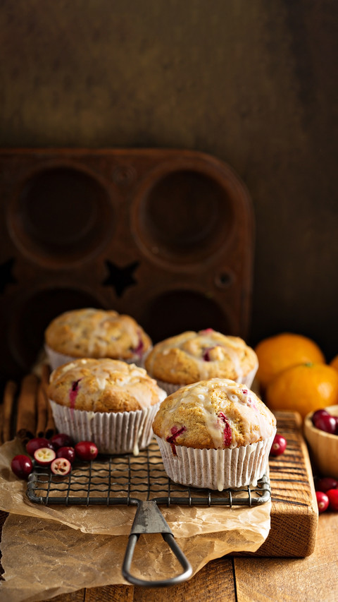 Orange cranberry muffins with orange zest preview