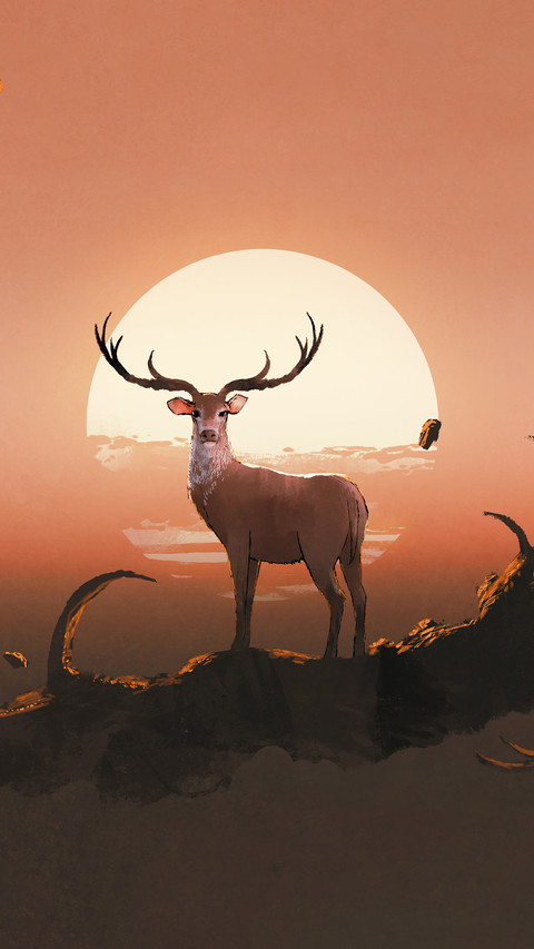 Illustration of a deer preview