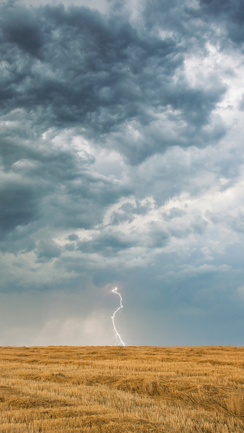 Dark storm clouds with lightning preview