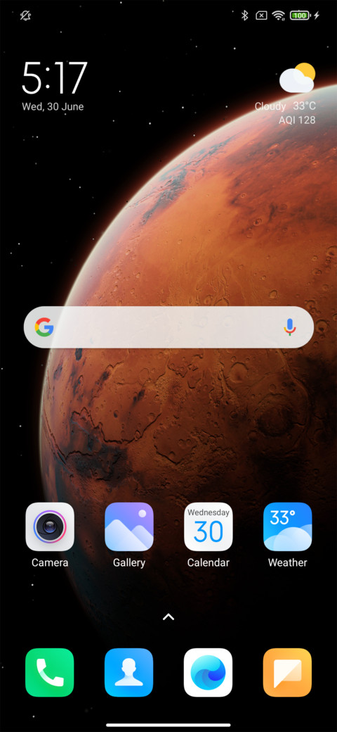 Screen Layout 4x5 miui theme