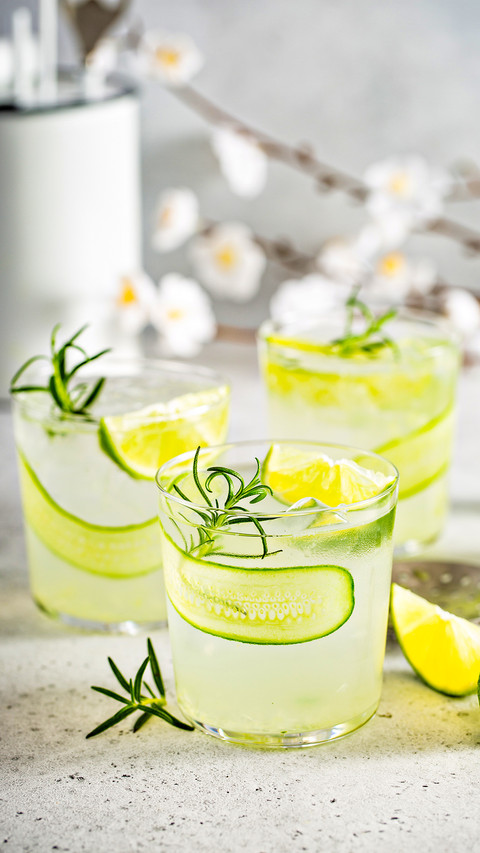 Cucumber gin gimlet cold and refreshing spring cocktails preview
