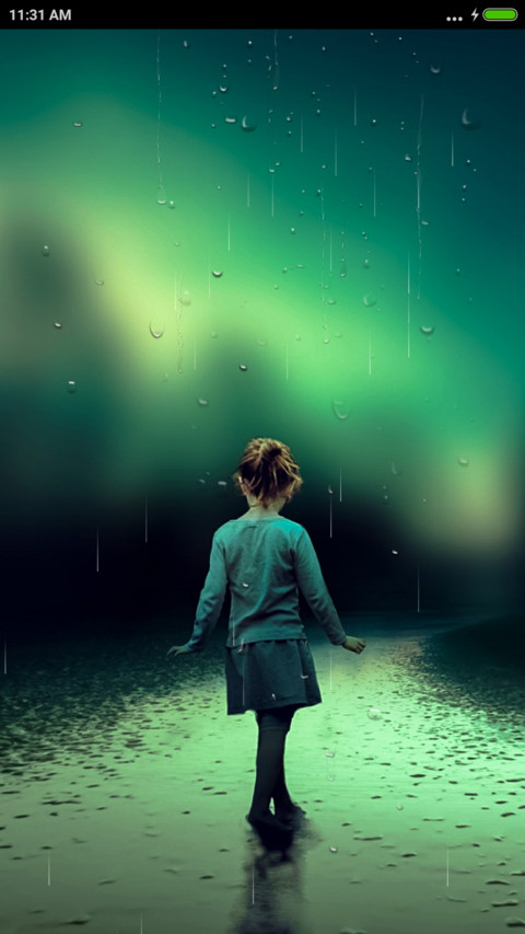 iOS Rainy girl preview
