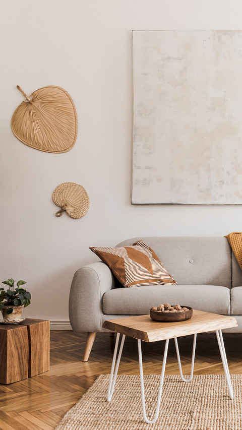 The Stylish Boho Compostion at Living Room preview