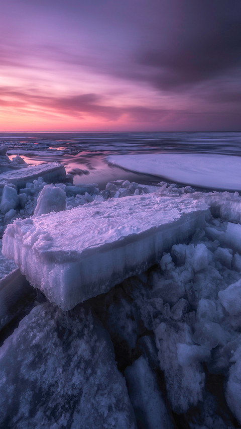 Evening on the frozen lake preview