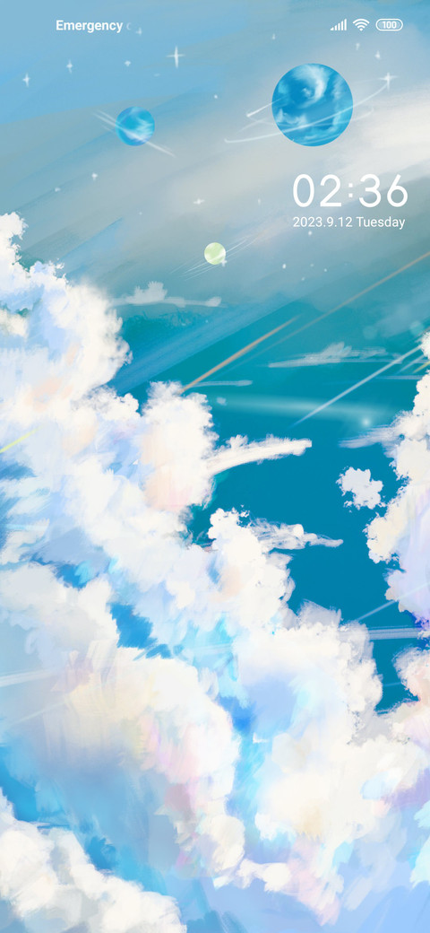 Stars and clouds preview