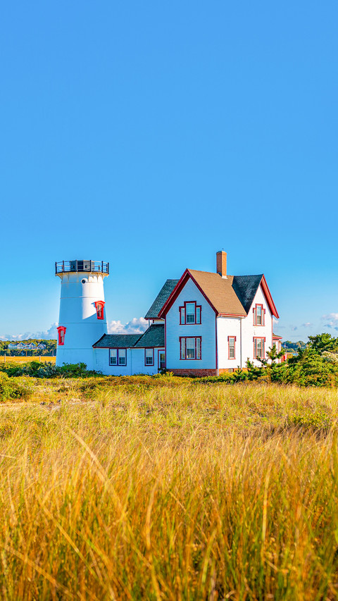 Autumn landscape at Stage Harbor Lighthouse preview