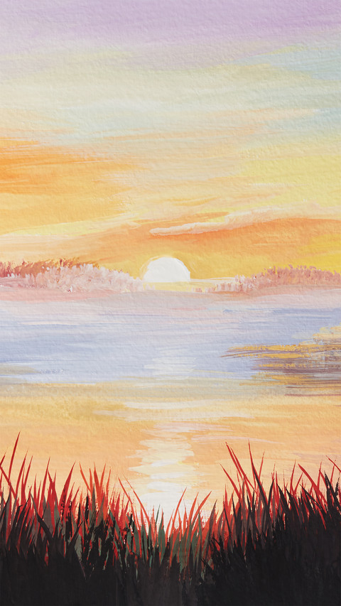 Landscape oil painting preview